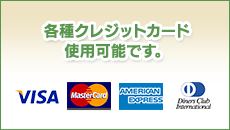 各種クレジットカード使用可能です