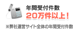 年間受付件数20万件以上！